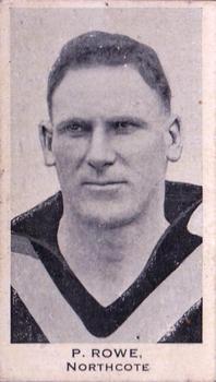 1932 Godfrey Phillips Tobacco Victorian League & Association Footballers #43 Percy Rowe Front
